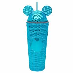 Diona J Cute Ear Tumbler With Straw And Lid Blue